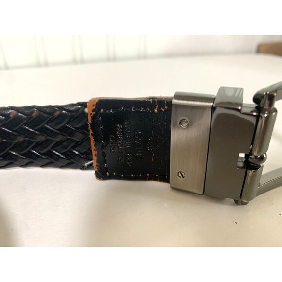 CAF Mens Size 42 105 Brown Weave Leather Belt - Picture 3 of 5